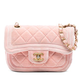 Mini Quilted Velvet Double Frame Flap