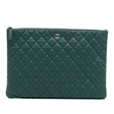 Large Quilted Caviar O Case Clutch