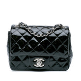 Mini Square Classic Patent Single Flap