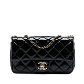Paris-Salzburg Small Patent and Goatskin CC Eyelet Flap