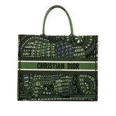 Large Canvas Embroidered Elephant Book Tote