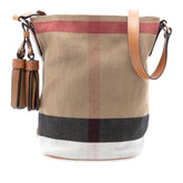 Mini Mega Check Canvas Ashby Tassel Bucket Bag