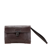 Intrecciato Trimmed Leather Clutch