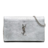 Metallic Python Embossed Leather Monogram Kate Wallet on Chain