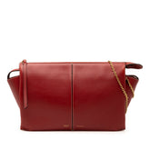 Trifold Leather Clutch On Chain