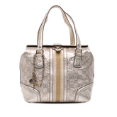 Metallic Guccissima Web Treasure Handbag