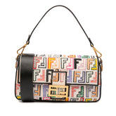 Chinese Valentines Day Zucca Embroidered Canvas Baguette Satchel