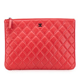 Medium Quilted Lambskin O Case Clutch