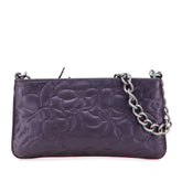 Embossed Lambskin Camellia Chain Pochette