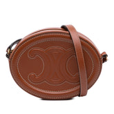 Small Calfskin Cuir Triomphe Oval Crossbody