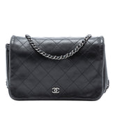 CC Quilted Lambskin Full Flap Wallet on Chain