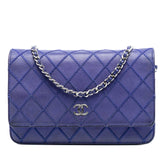 CC Quilted Calfskin Fancy Wallet On Chain