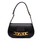 Medium Leather Vlogo Chain Shoulder Bag