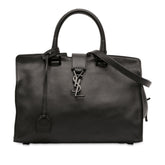 Small Leather Monogram Cabas Satchel
