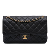 Jumbo Classic Caviar Double Flap