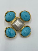 Chanel blue earings turquoise blue earrings