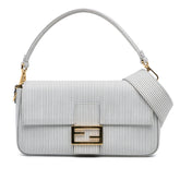 Striped Jersey Baguette Satchel