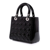 Medium Patent Cannage Lady Dior