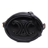Small Calfskin Cuir Triomphe Oval Crossbody