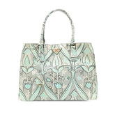 Medium Saffiano Floral Print Galleria Satchel