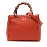 Mini Calfskin Bamboo Shopper Satchel