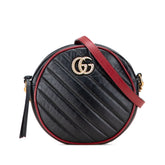Mini GG Marmont Matelasse Leather Torchon Round Crossbody