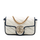 Super Mini GG Marmont Matelasse Leather Torchon Flap Crossbody