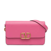 Leather VLogo Convertible Bag