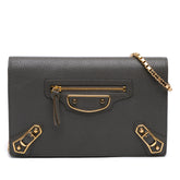 Chevre Motocross Metallic Edge Wallet on Chain