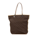 GG Canvas Web Bucket Tote