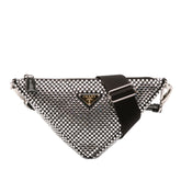 Crystal Embellished Satin Triangle Pouch
