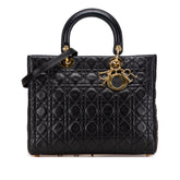 Large Lambskin Cannage Lady Dior