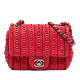 Paris Seoul Mini Crochet Lambskin Flap