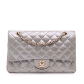 Medium Classic Iridescent Lambskin Double Flap