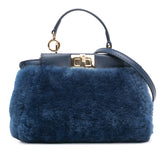 Micro Shearling Peekaboo Satchel