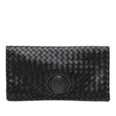Nappa Intrecciato Turn Lock Clutch
