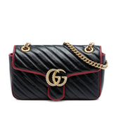 Medium GG Marmont Matelasse Diagonal Leather Torchon Shoulder Bag