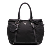 Vitello Trimmed Tessuto Satchel