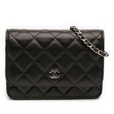 Mini CC Lambskin Wallet on Chain