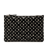 Leather Polka Dot Rockstud Clutch