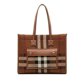 Small Mega Check Canvas Freya Tote