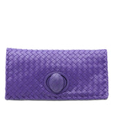 Nappa Intrecciato Turn Lock Clutch