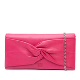Anagram Nappa Bow Tie Clutch with Chain