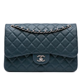 Jumbo Classic Iridescent Caviar Double Flap