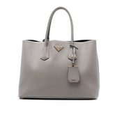 Large Saffiano Cuir Double Satchel