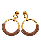 Gold Plated Barenia Loop Earrings