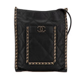 Quilted Calfskin Chain Flat Shoulder Bag