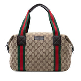 GG Canvas Web Duffle Bag