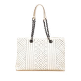 Medium Intrecciato Stitched Double Chain Tote