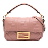 Mini Zucca Embossed Leather Baguette Satchel